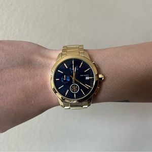 Tory Burch Collins Chronograph Blue Dial Ladies Watch